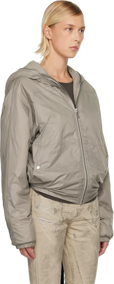 Rick Owens Drkshdw Taupe Concordians Sealed Windbreaker Jacket In Gray