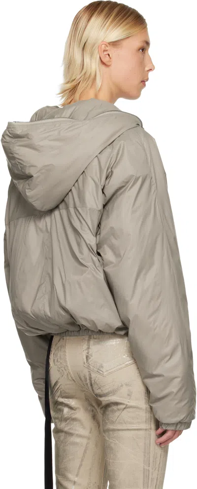 Rick Owens Drkshdw Taupe Concordians Sealed Windbreaker Jacket In Gray