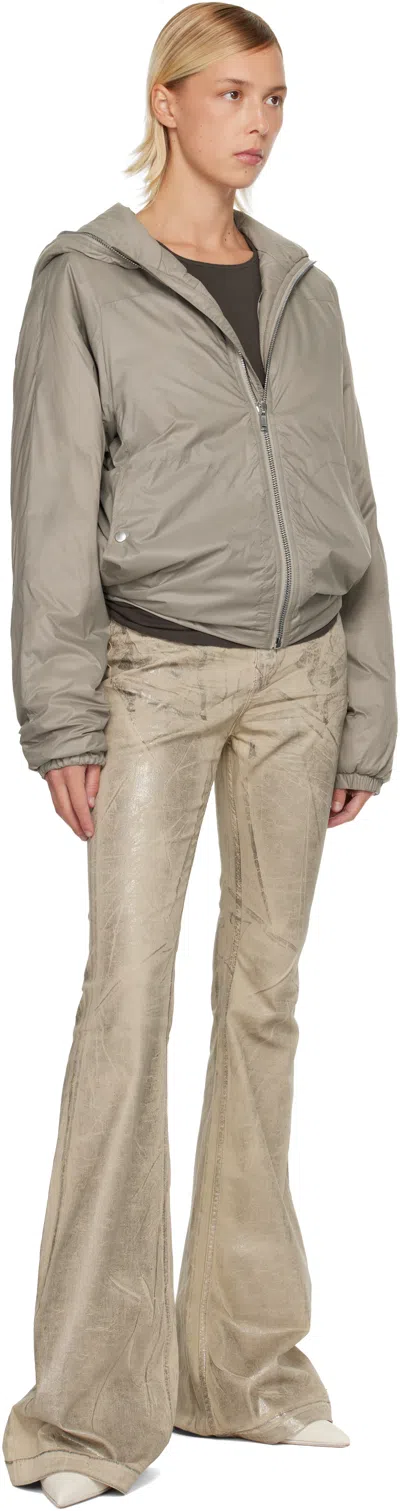 Rick Owens Drkshdw Taupe Concordians Sealed Windbreaker Jacket In Gray