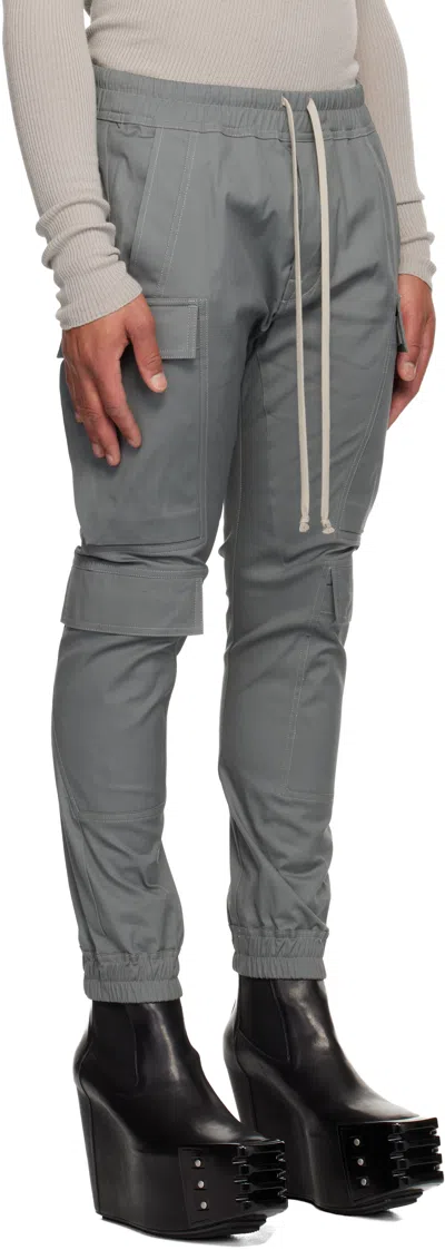 Rick Owens Gray Concordians Mastodon Megacargo Cargo Pants In Gray