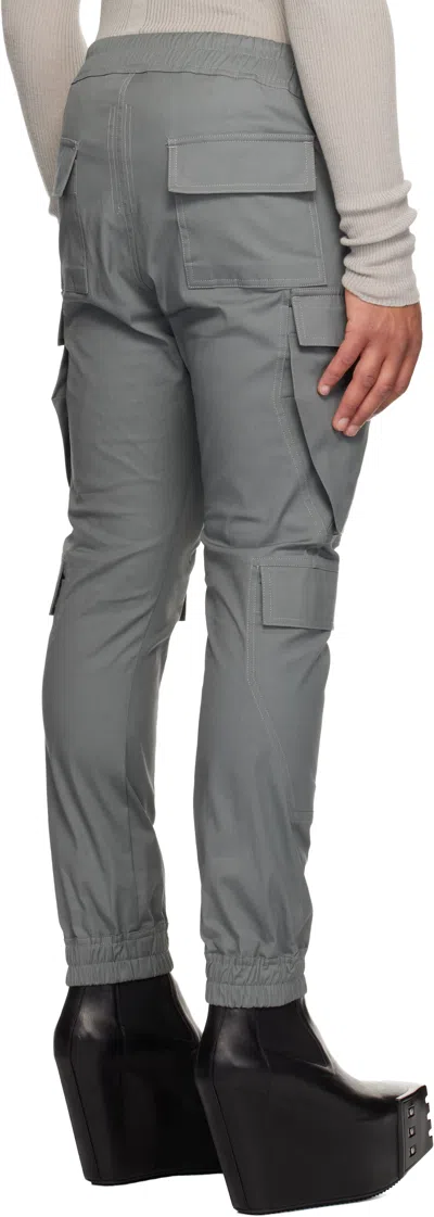 Rick Owens Gray Concordians Mastodon Megacargo Cargo Pants In Gray