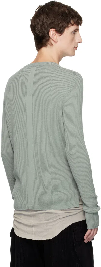 Rick Owens Gray Concordians Ribbed Geo Sweater In Gray