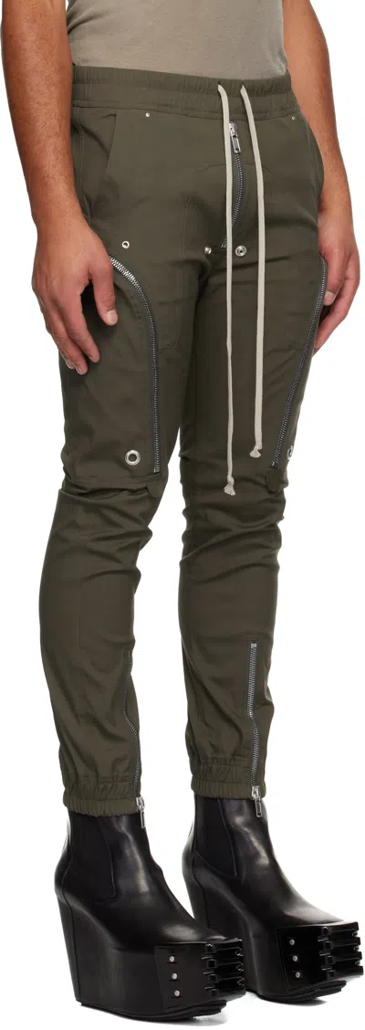 Rick Owens Khaki Concordians Bauhaus Cargo Pants In Green