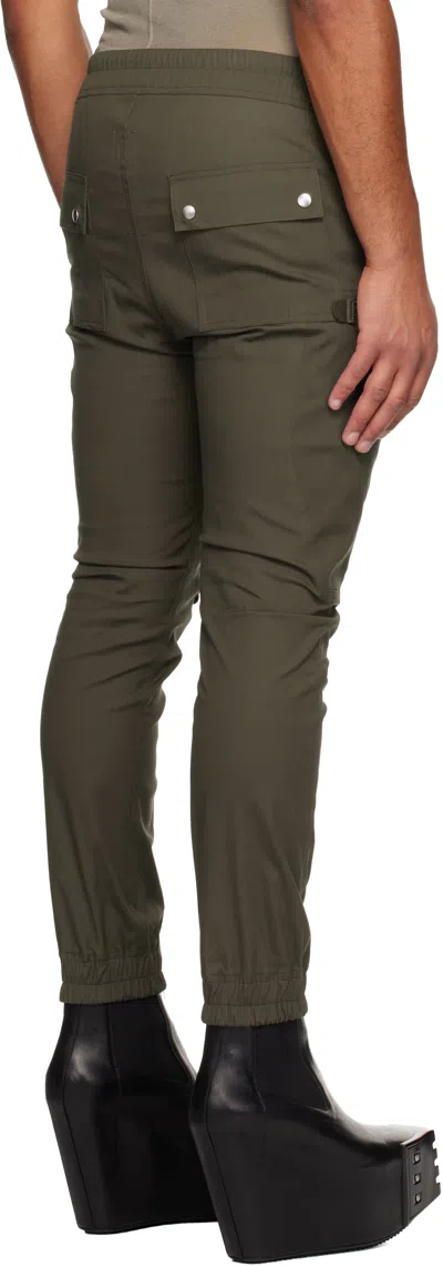 Rick Owens Khaki Concordians Bauhaus Cargo Pants In Green