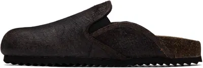 Diesel Brown D-woodstock Slip-on Loafers In Animal Print