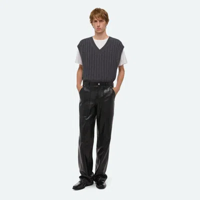 Helmut Lang Leather Utility Pants In Black