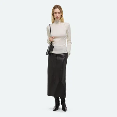 Helmut Lang Shrug Layer Turtleneck Sweater In White