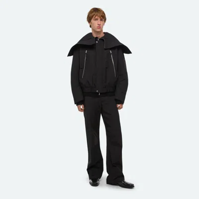 Helmut Lang Hooded Astro Bomber In Black