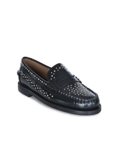 Sebago Mocassino Dan Studs 902 Black In Black