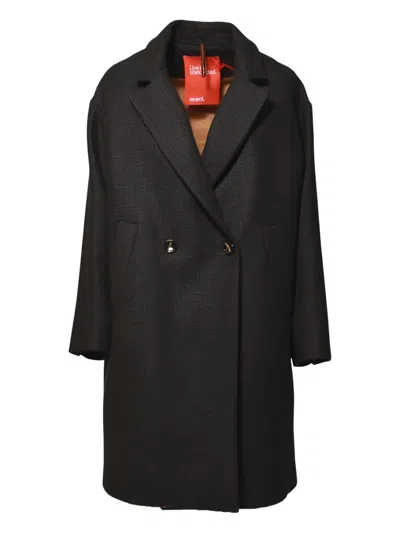 Merci Double-breasted Coat In Brown