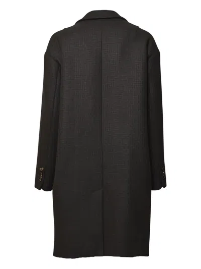 Merci Double-breasted Coat In Brown