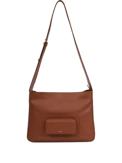 Misci Moquequinha Leather Messenger Bag In Brown