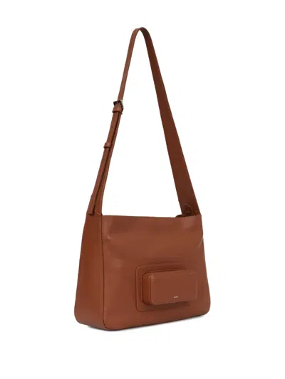 Misci Moquequinha Leather Messenger Bag In Brown