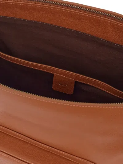 Misci Moquequinha Leather Messenger Bag In Brown