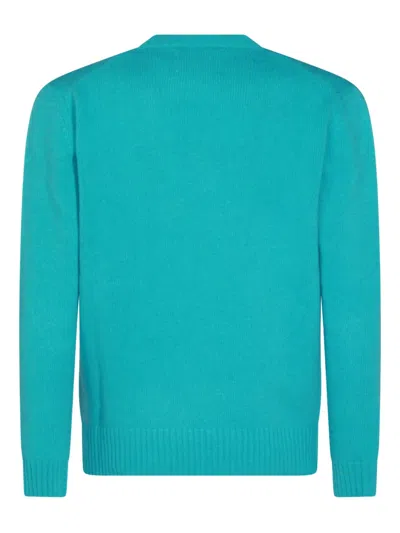 Seven Gauge Ribbed Crew-neck Sweater In Blue