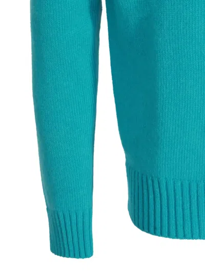 Seven Gauge Ribbed Crew-neck Sweater In Blue