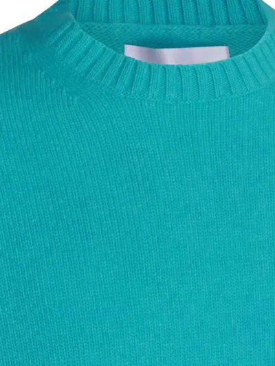 Seven Gauge Ribbed Crew-neck Sweater In Blue