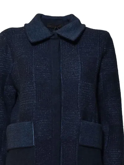 Mirco Giovannini Patch-pocket Coat In Blue