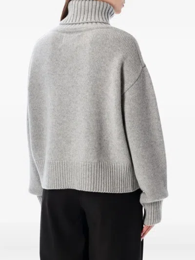 Extreme Cashmere Roll-neck Long-sleeve Sweater In Gray