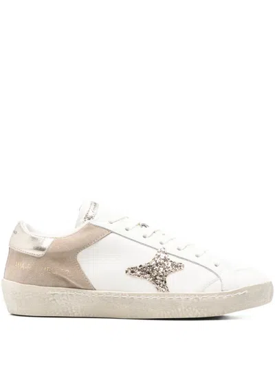 Ama Brand Sneakers In White Suede And Leather In Neutral