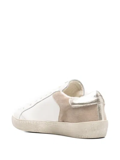 Ama Brand Sneakers In White Suede And Leather In Neutral