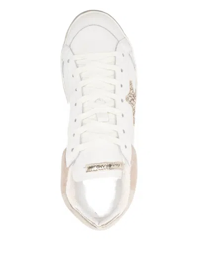 Ama Brand Sneakers In White Suede And Leather In Neutral