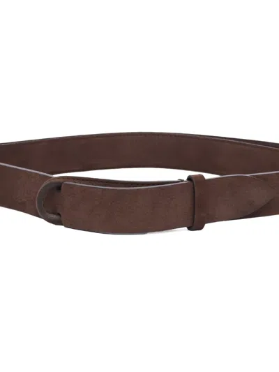Orciani Leather Belt In Brown