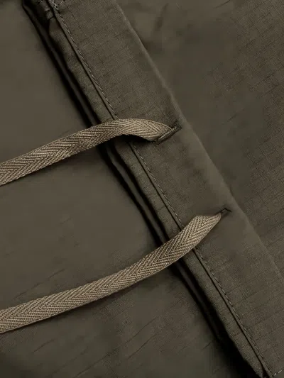 Sacai Ripstop Belted Trousers In Gray