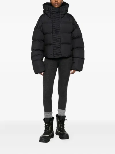 Raxxy Quilted Hooded Puffer Jacket In Black