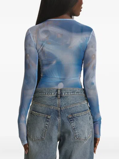 Irina Voinea Long-sleeve Top In Blue