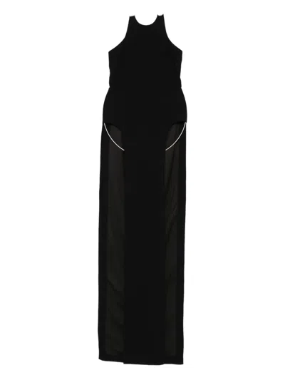 Monot Halterneck Maxi Dress In Black