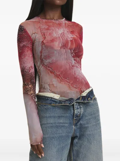 Irina Voinea Long-sleeve Top In Pink