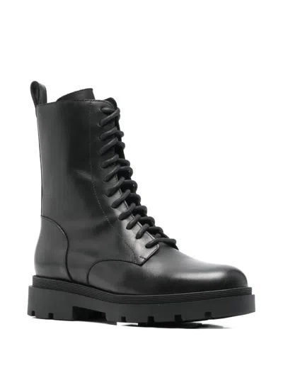 Fabio Rusconi 40mm Lace-up Combat Boots In Black