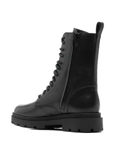 Fabio Rusconi 40mm Lace-up Combat Boots In Black
