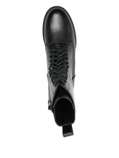 Fabio Rusconi 40mm Lace-up Combat Boots In Black