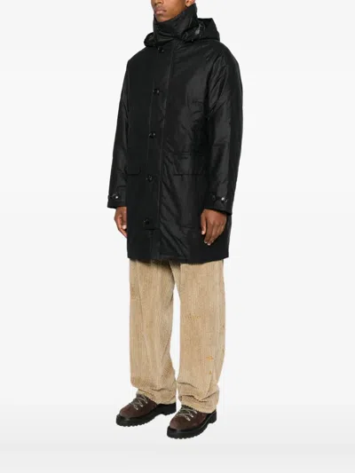 Barbour Beaudale Corduroy-hooded Trench In Black
