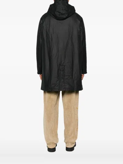 Barbour Beaudale Corduroy-hooded Trench In Black