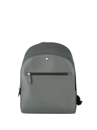 Pre-owned Montblanc Sartorial Backpack In Gray