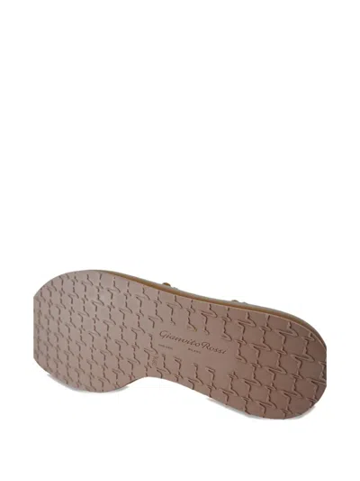 Pre-owned Gianvito Rossi Leather Flap Sandals In Brown