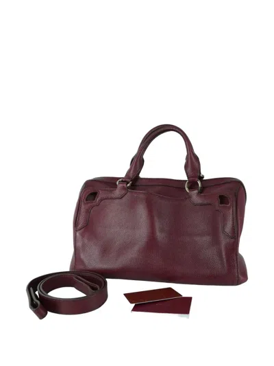 Pre-owned Cartier Leather Shoulder Bag In Red
