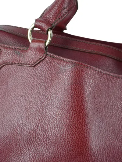 Pre-owned Cartier Leather Shoulder Bag In Red
