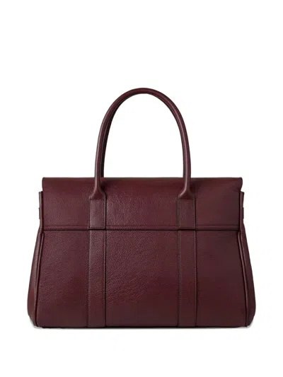 Mulberry Small Bayswater Textured Leather Tote Bag In Brown