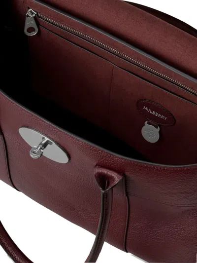 Mulberry Small Bayswater Textured Leather Tote Bag In Brown