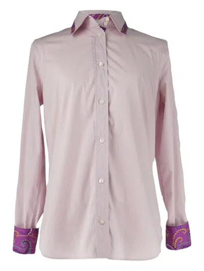 Pre-owned Etro Vintage Striped Shirt In Pink
