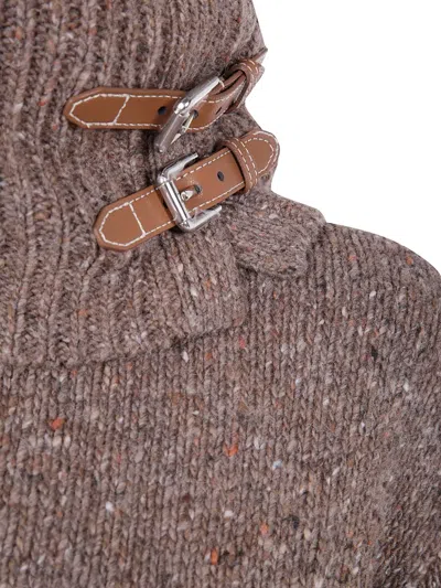 Ralph Lauren Buckle Halterneck Sweater In Multi