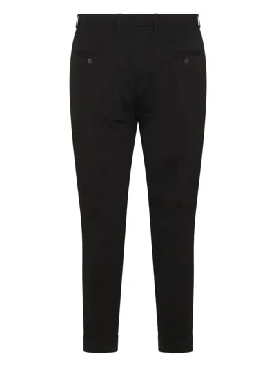 Gta Pantalone Pleated Straight-leg Trousers In Black