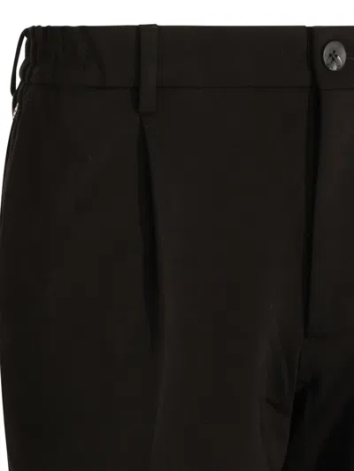 Gta Pantalone Pleated Straight-leg Trousers In Black