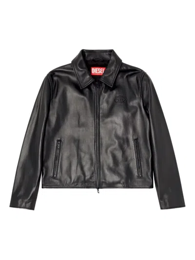 Diesel L-amar-fem-s2 Leather Jacket In Multi