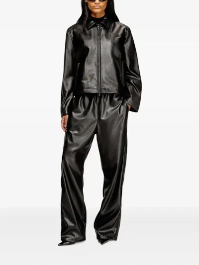 Diesel L-amar-fem-s2 Leather Jacket In Multi