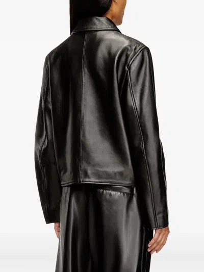 Diesel L-amar-fem-s2 Leather Jacket In Multi
